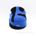Blauwe zwarte winter jacquard gebreide warme beanie hoed
